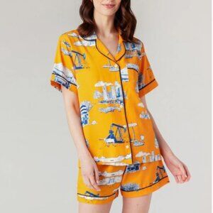 Katie Kime Houston Toile Pajama Shorts Set